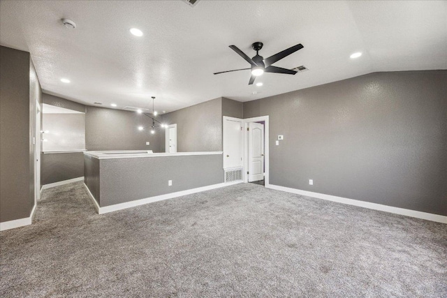 122 Colt Loop, Kyle, TX 78640 - carpeted spare room featuring recessed lighting, baseboards, and a ceiling fan