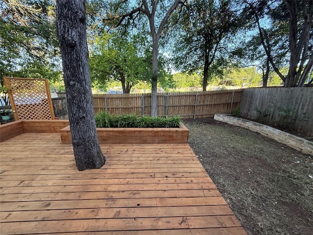 8139 Evadean Cir, Austin, TX 78745 - wooden deck featuring a fenced backyard