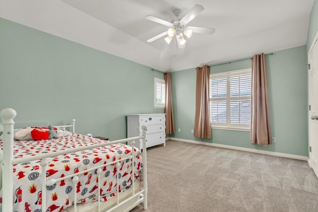 3820 Lagoona Dr, Round Rock, TX 78681 - bedroom with carpet, baseboards, and a ceiling fan