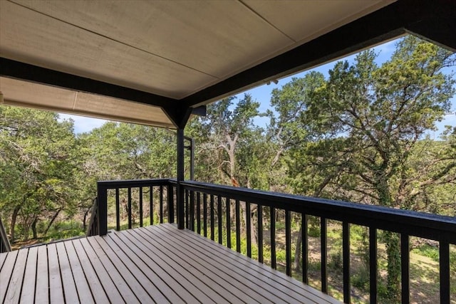 502 Grace Ln, Austin, TX 78746 - wooden terrace featuring view of scattered trees