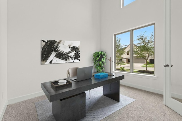7413 Desert Needle Dr, Lago Vista, TX 78645 - office area featuring carpet and baseboards