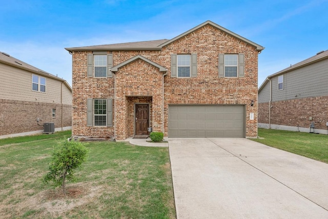 7001 Midlothian Dr, Austin, TX 78754 - traditional home featuring brick siding, an attached garage, and a front lawn