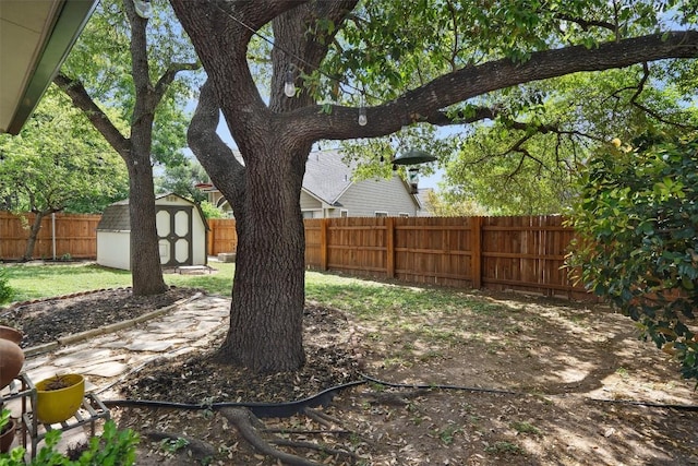 2003 Ploverville Ln, Austin, TX 78728 - fenced backyard with a storage unit