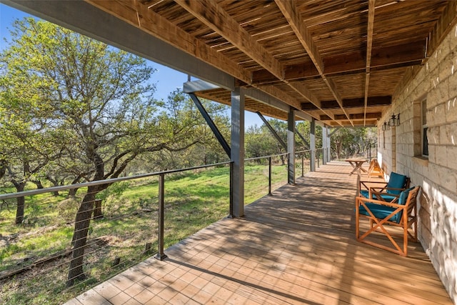 view of wooden deck