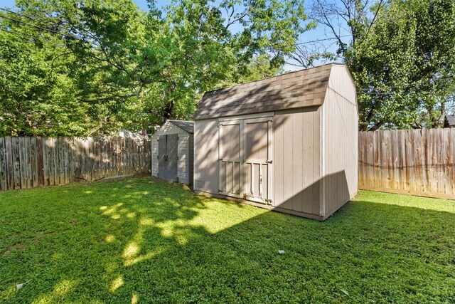 2210 Lasso Dr, Round Rock, TX 78681 - view of shed featuring a fenced backyard