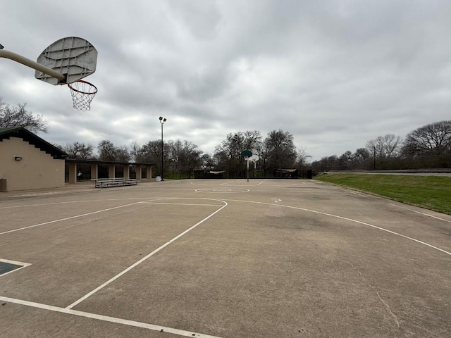 view of sport court featuring community basketball court
