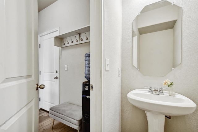 184 Martha Ln, Kyle, TX 78640 - bathroom with wood finished floors