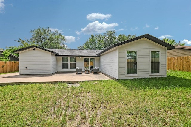 6300 Merriwood Dr, Austin, TX 78745 - back of property featuring a patio area and an outdoor living space