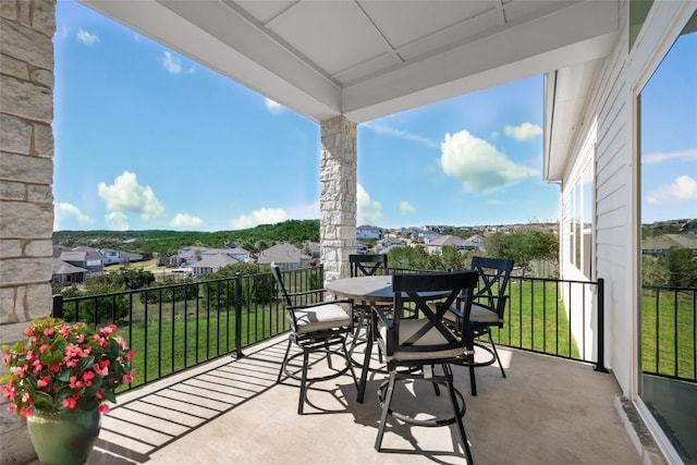 298 Smoke Tree Cir, Dripping Springs, TX 78620 - balcony with a residential view and outdoor dining space