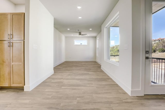4300 Mansfield Dam Ct Unit 1231, Austin, TX 78734 - corridor with recessed lighting, light wood-style floors, and baseboards