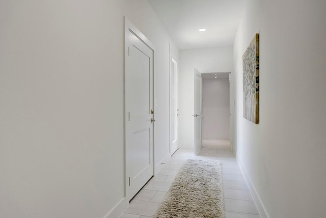 4300 Mansfield Dam Ct Unit 1231, Austin, TX 78734 - hall featuring light tile patterned floors, baseboards, and recessed lighting