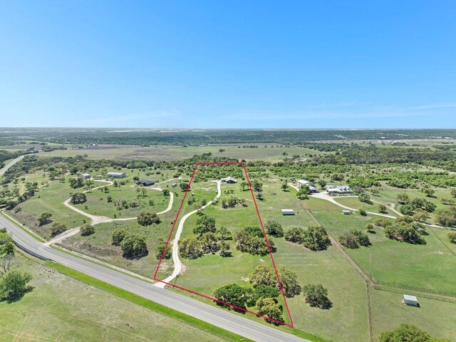 7993 W Fm 487, Florence, TX 76527 - overview of rural landscape with property boundaries highlighted
