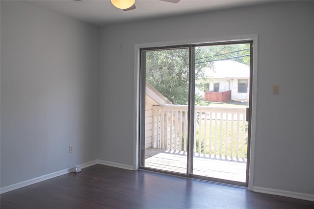 2201 Lakeway Blvd Unit 2, Lakeway, TX 78734 - spare room featuring a ceiling fan and wood finished floors