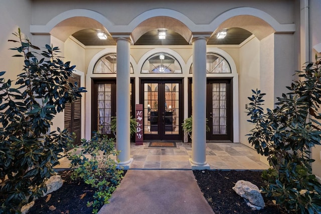 3708 Lajitas, Leander, TX 78641 - doorway to property with french doors and stucco siding
