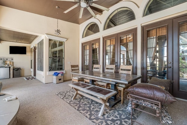 3708 Lajitas, Leander, TX 78641 - sunroom with french doors and vaulted ceiling