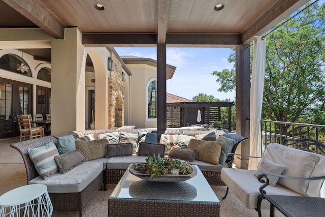 3708 Lajitas, Leander, TX 78641 - view of patio / terrace featuring an outdoor living space