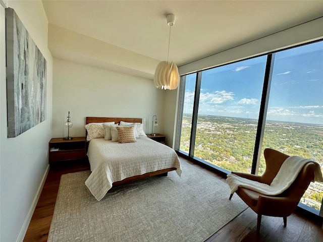 44 E Ave Unit 4305, Austin, TX 78701 - bedroom with wood finished floors and baseboards