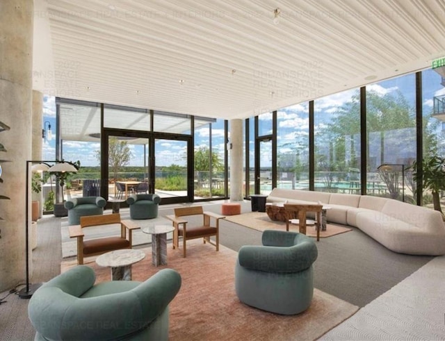 44 E Ave Unit 4305, Austin, TX 78701 - lobby featuring floor to ceiling windows