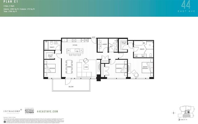 44 E Ave Unit 4305, Austin, TX 78701 - view of floor plan / room layout