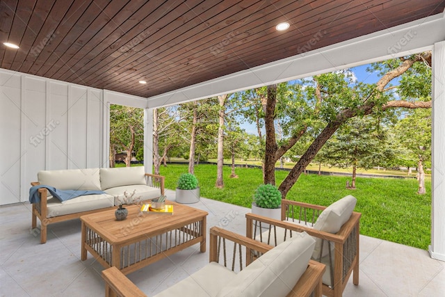 208 Ulupau Cir, Bastrop, TX 78602 - view of patio / terrace with an outdoor living space