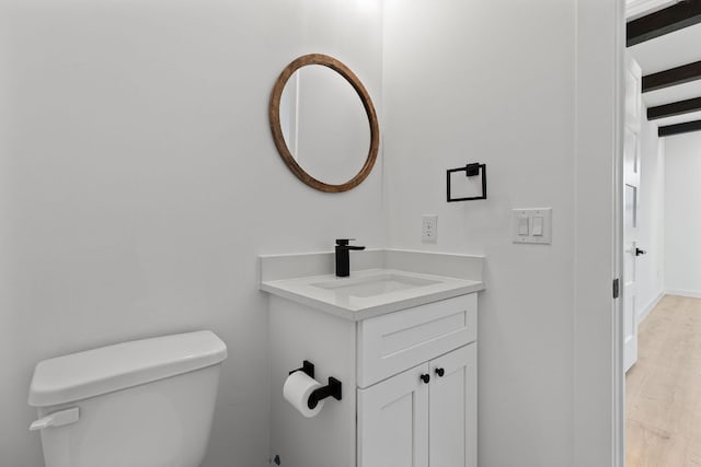 208 Ulupau Cir, Bastrop, TX 78602 - bathroom with vanity and wood finished floors