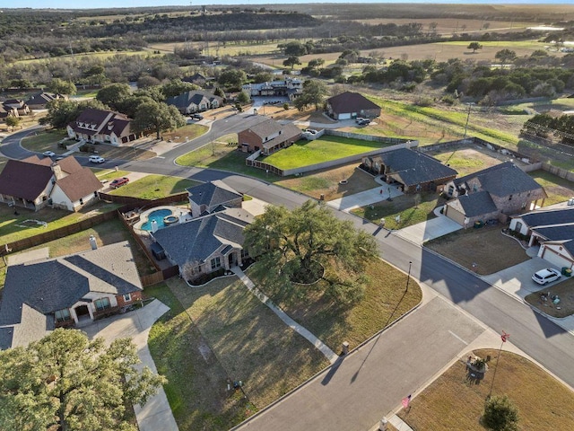 bird's eye view with a residential view