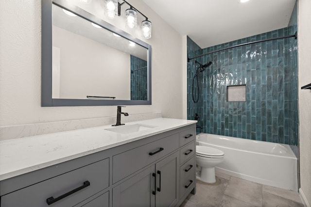 1337 Neans Dr, Austin, TX 78758 - full bathroom with shower / bathtub combination, toilet, and vanity