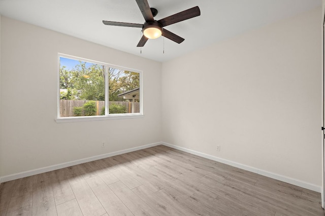 1337 Neans Dr, Austin, TX 78758 - spare room with ceiling fan, baseboards, and light wood-style flooring