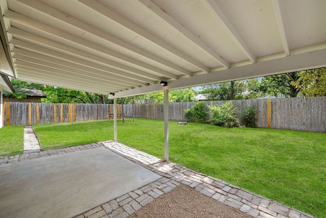 1337 Neans Dr, Austin, TX 78758 - view of yard featuring a fenced backyard and a patio area