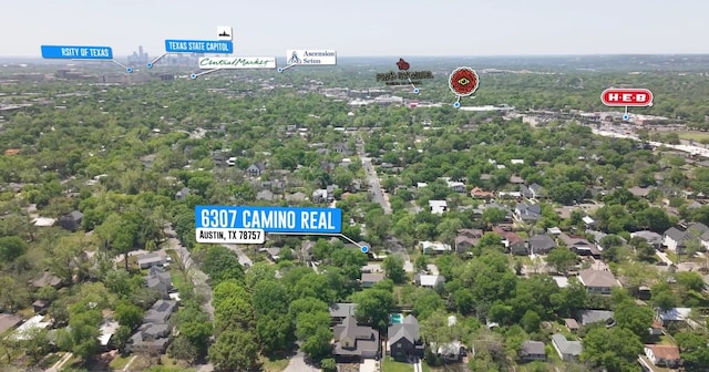 6307 Camino Real Unit 1, Austin, TX 78757 - drone / aerial view