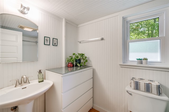 6307 Camino Real Unit 1, Austin, TX 78757 - bathroom featuring plenty of natural light, toilet, and a sink