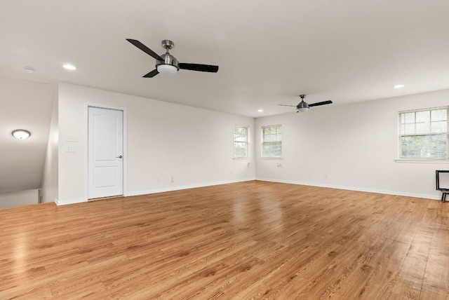2800 Lomas Rodando Calzada Rd, Kempner, TX 76539 - spare room with a ceiling fan, plenty of natural light, light wood-type flooring, and recessed lighting