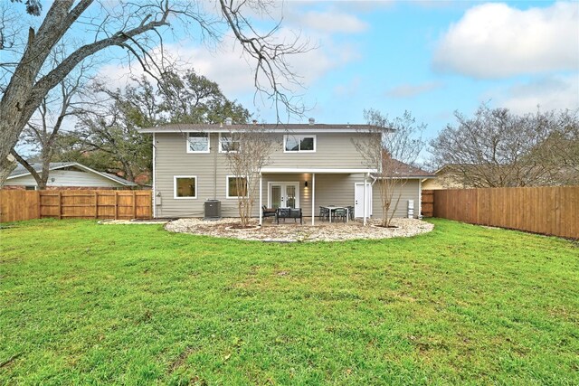 5000 Pack Saddle Pass, Austin, TX 78745 - rear view of house featuring a patio area, french doors, and cooling unit