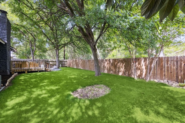 2602 Baxter Dr, Austin, TX 78745 - view of yard featuring a wooden deck