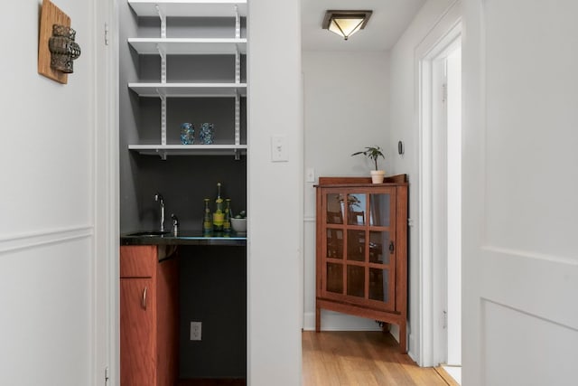 4103 Ave F, Austin, TX 78751 - indoor wet bar with light wood-type flooring