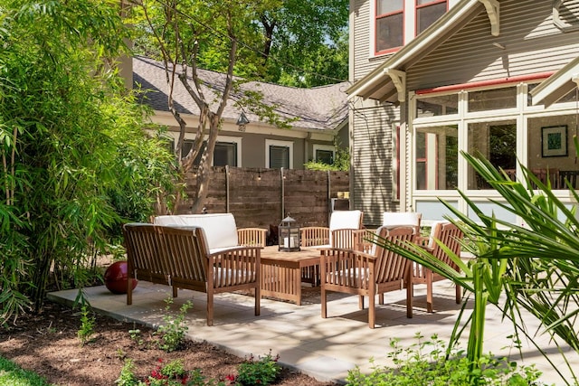 4103 Ave F, Austin, TX 78751 - view of patio featuring an outdoor hangout area