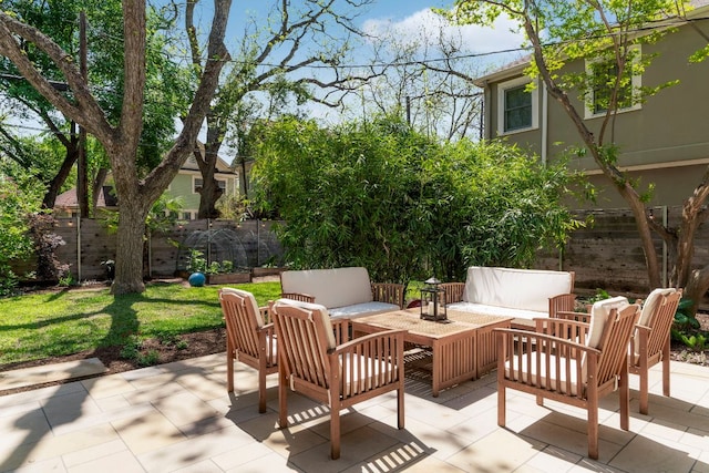 4103 Ave F, Austin, TX 78751 - view of patio with an outdoor living space