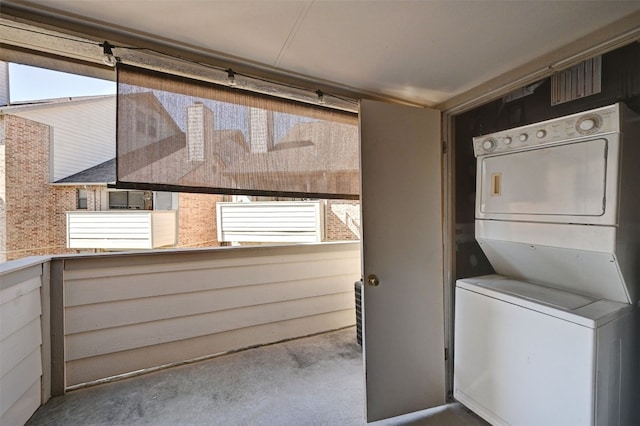 2500 Burleson Rd Unit 311, Austin, TX 78741 - laundry area with estacked washer and dryer