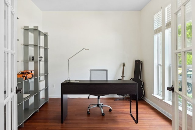 3614 Turkey Path Bnd, Cedar Park, TX 78613 - office featuring french doors and wood finished floors