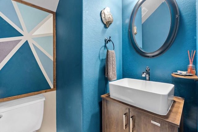 3614 Turkey Path Bnd, Cedar Park, TX 78613 - half bathroom with vanity and a textured wall