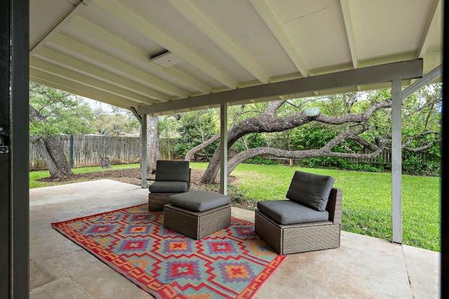 view of patio / terrace with fence