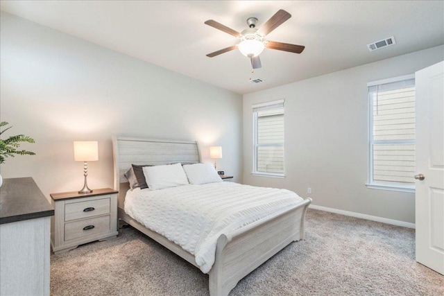 943 Lone Peak Way, Dripping Springs, TX 78620 - bedroom featuring light colored carpet, baseboards, and ceiling fan