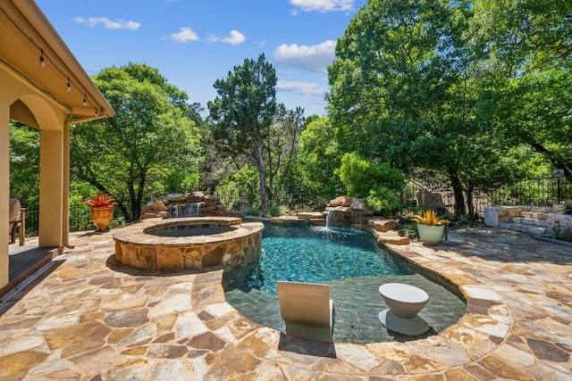 1113 Lions Lair, Leander, TX 78641 - view of swimming pool with a patio area and a pool with connected hot tub