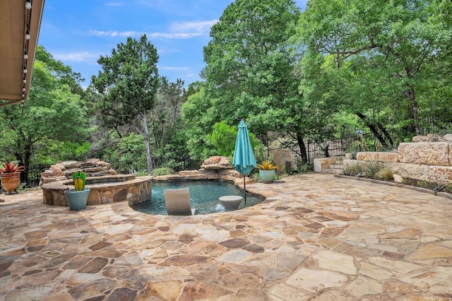 1113 Lions Lair, Leander, TX 78641 - view of pool featuring a patio and a pool with connected hot tub