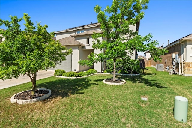 8060 Massa Dr, Round Rock, TX 78665 - view of green lawn with a garage