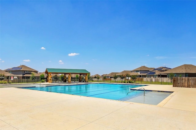 8060 Massa Dr, Round Rock, TX 78665 - community pool with a residential view, a patio, and a gazebo