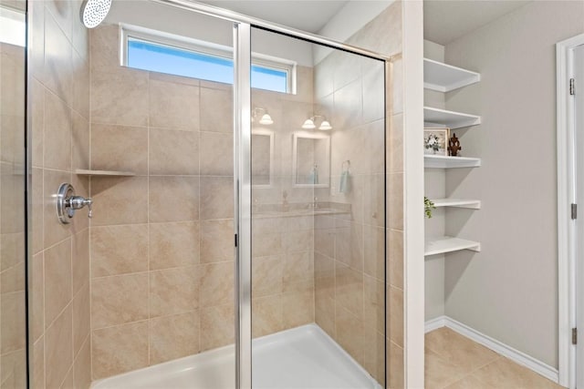 8060 Massa Dr, Round Rock, TX 78665 - full bath featuring a shower stall and tile patterned flooring