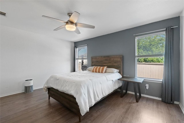 6801 Campina Xing, Del Valle, TX 78617 - bedroom with wood finished floors and a ceiling fan
