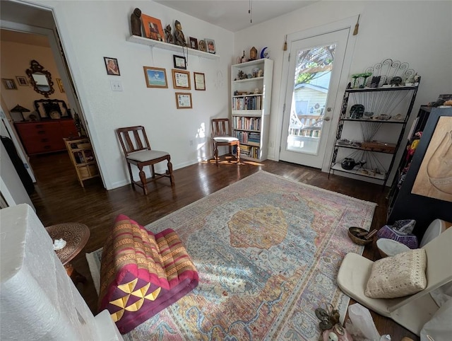 307 Swanee Dr, Austin, TX 78752 - living area with wood finished floors and baseboards