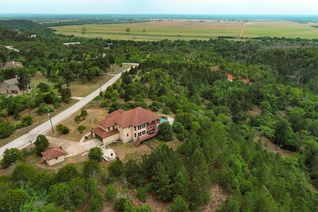 drone / aerial view featuring a rural view
